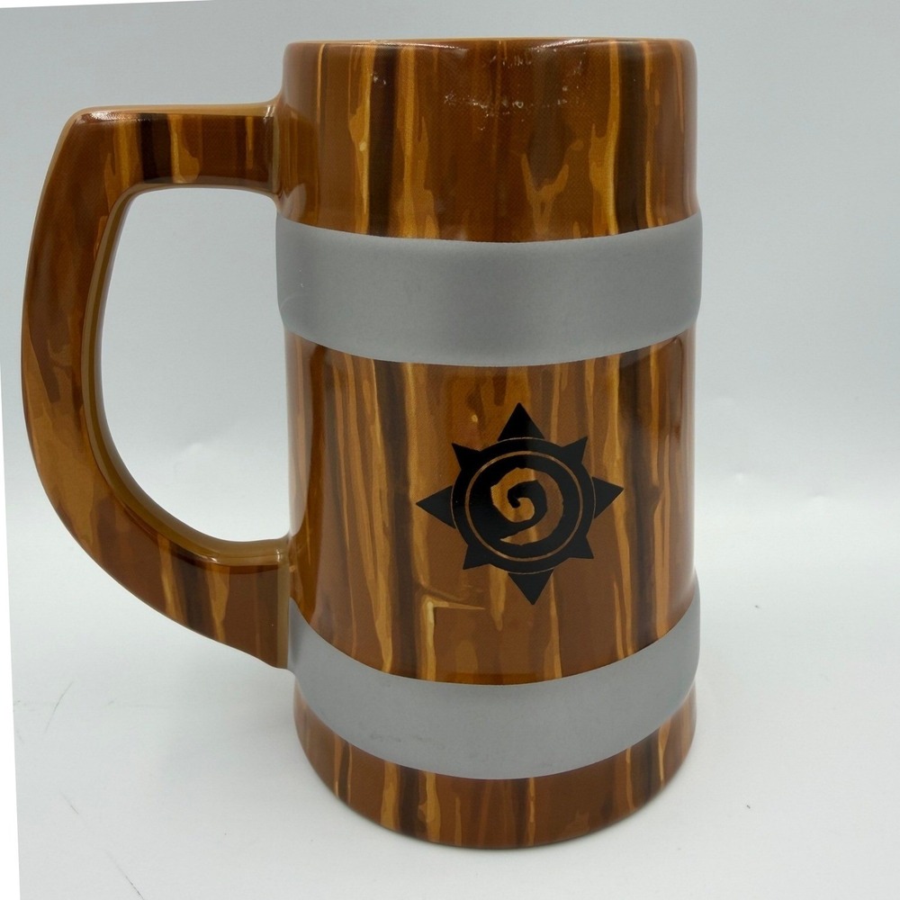 Blizzard Hearthstone Tavern Tankard Mug Faux Wood Barrel Stein 2016 Rare